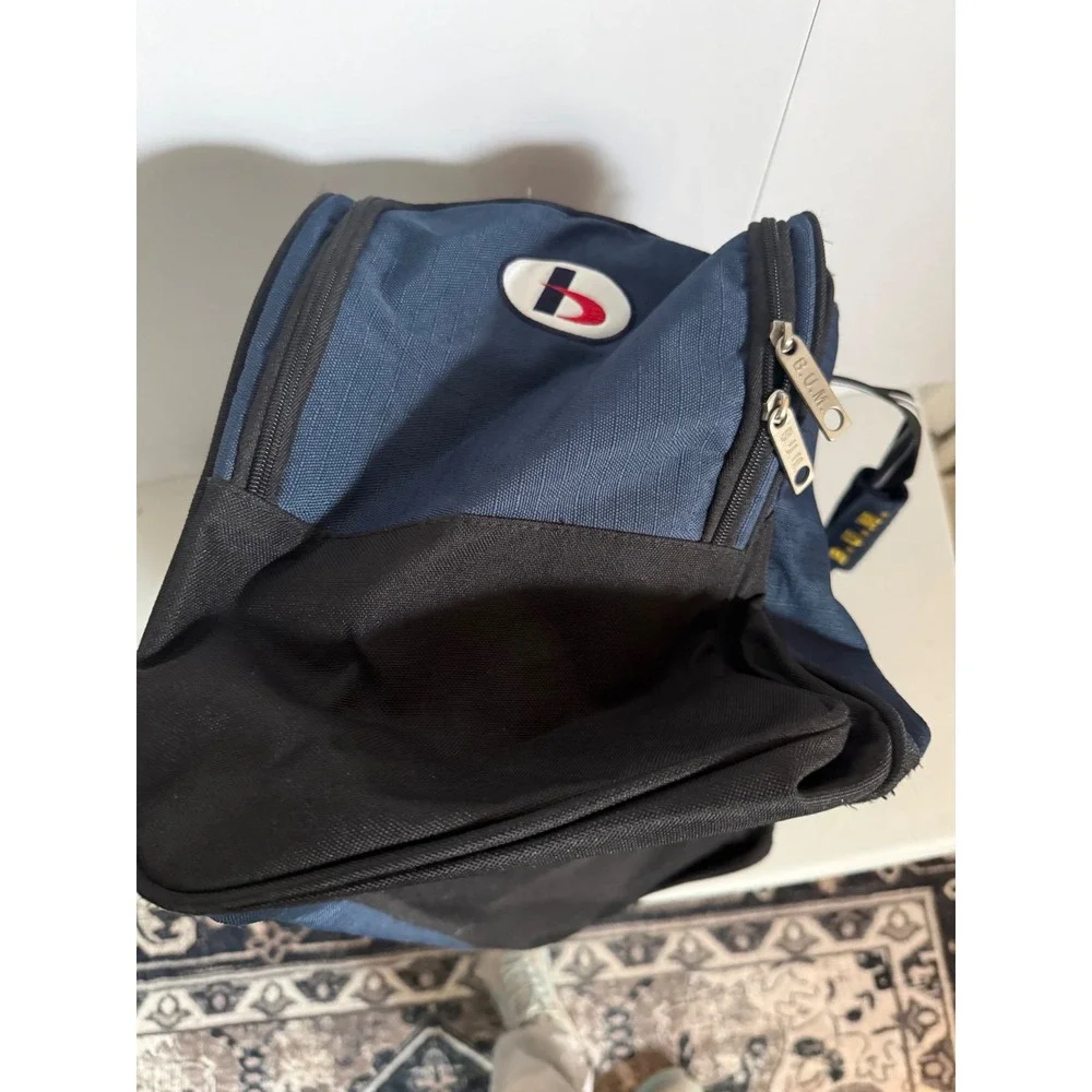 VTG B.U.M. Equipment XXL Duffel Bag Navy Blue Ripstop Nylon Travel Gym Bag